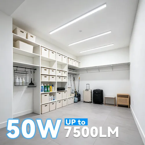 Vista 2 de SHOPLED Luz LED para tienda de 4 pies, 50 W 5000 K luz blanca diurna 8 pies 6000 K