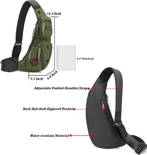 Vista 6 de Nicgid Sling Bag - Mochila bandolera para hombre), Kyd2620002
