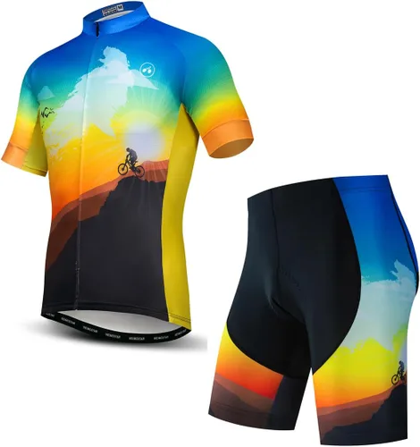 Vista 19 de Camisetas de ciclismo para hombre, camiseta de ciclismo de montaña, manga corta, transpirable, camisetas de ciclismo de secado rápido