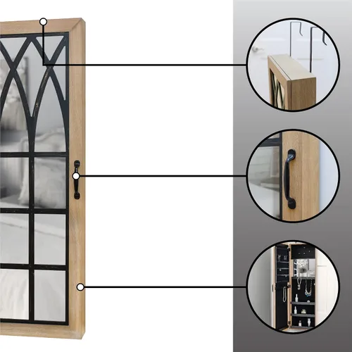 Vista 9 de FirsTime Co Espejo de pared rústico con diseño de arco 43 x 14 x 35 pulgadas marrón 81007