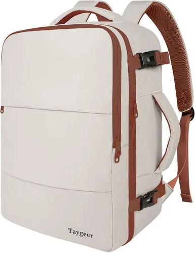 Vista 27 de Taygeer - Mochila de viaje para mujeres, mochila de cabina con puerto de carga USB y bolsa para zapatos, mochila TSA para laptop de 15.6 pulgadas