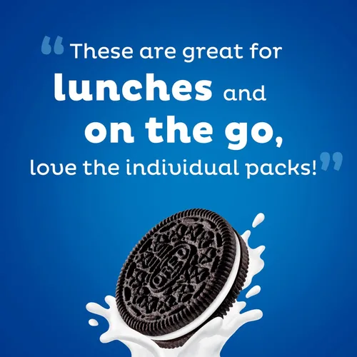 Vista 13 de OREO - Galletas sándwich de chocolate, 60 paquetes de aperitivos (2 galletas por paquete)