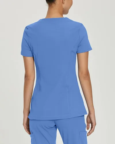 Vista 3 de Urbane Impulse 9105 - Camiseta quirúrgica ajustada con 2 bolsillos y cuello en V para mujer