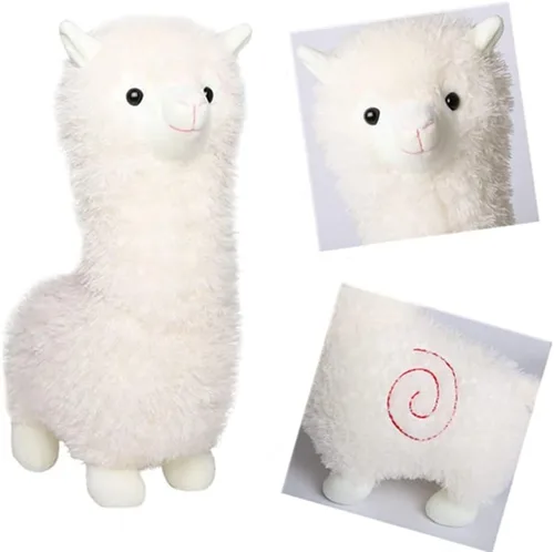 Vista 2 de JOSON Juguete de peluche de alpaca, almohada de peluche de camello súper lindo para cumpleaños, Navidad, regalo del día de San Valentín