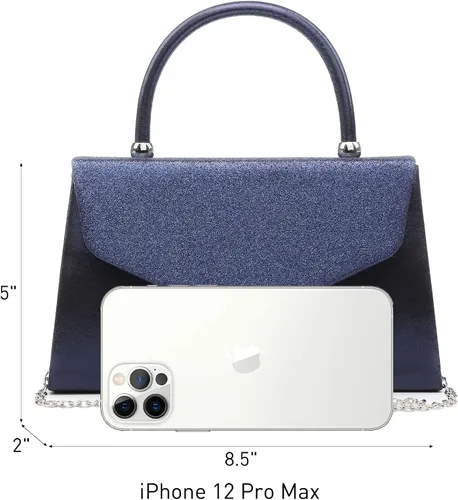 Vista 93 de Dasein Bolso de noche para mujer, embragues de fiesta, bolsos de boda, cóctel, baile de graduación, bolsos con purpurina esmerilada