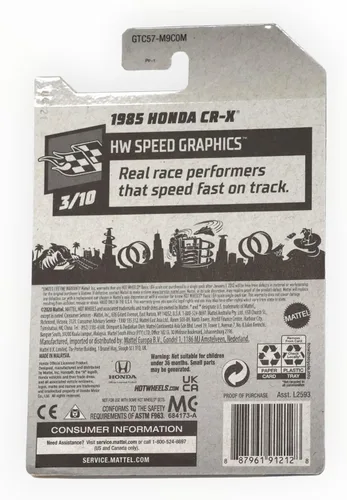 Vista 2 de Hot Wheels Honda CR-X 1985, Gráficos de velocidad 3/10 - Honda