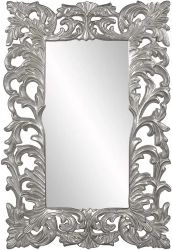 Vista 15 de Howard Elliott Chateau Rectangular Hanging Wall Mirror, Scroll Work Frame, Black, 31.5 x 42 Inch