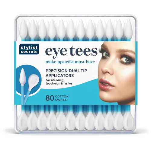 Vista 8 de Fran Wilson EYE TEES - Puntas de algodón de 80 unidades (paquete de 3) – Aplicador de maquillaje de precisión, hisopos de doble cara con extremos