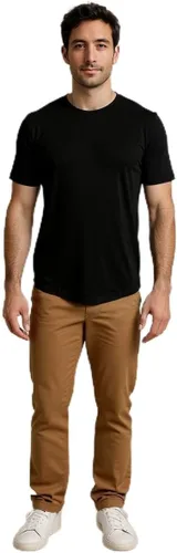 Vista 17 de Camiseta para hombre, sin encogimiento, suave, ajustada, de primera calidad, 100% algodón Supima