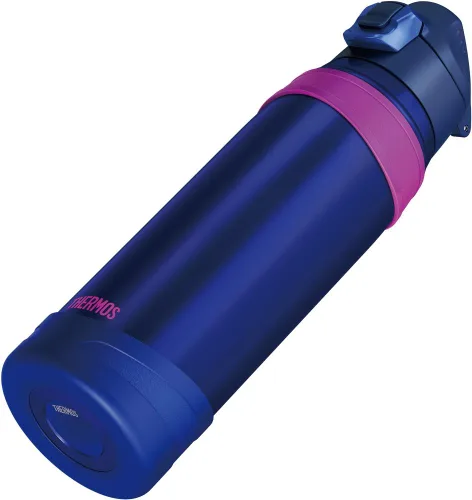 Vista 4 de Termo aislamiento al vacío botella deportiva 1L azul marino rosa FHQ-1000 NV-P
