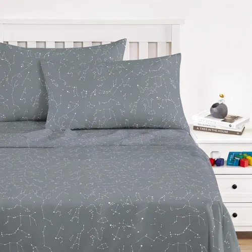 Vista 10 de Wake In Cloud - Juego de sábanas Constellation, juego de 4 piezas, espacio celestial, brujería estelar, galaxia, astrología, ropa de cama