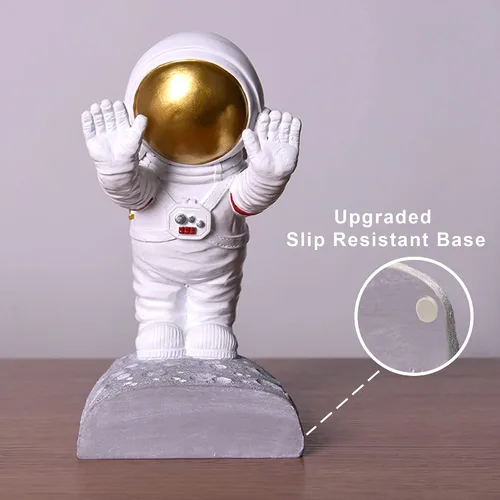 Vista 5 de Sujetalibros de astronauta, decoración espacial para habitaciones de niños y oficina en casa, soportes resistentes con base antideslizante, diseño