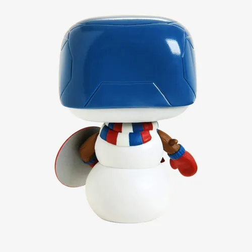 Vista 3 de Funko Pop! Marvel: Holiday - Figura de vinilo de muñeco de nieve del Capitán América