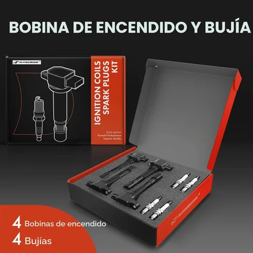Vista 2 de Paquete de bobinas de encendido A-Premium y bujías de iridio