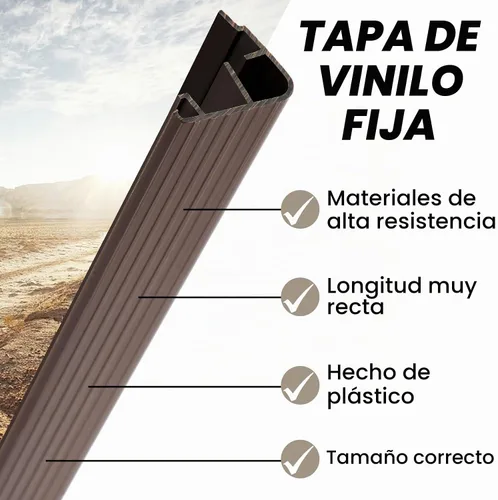 Vista 4 de 4 Pcs 36" L Fixed Vinyl Sill Threshold Cap 1-3/8 Inches High, Dark Brown Marrón oscuro