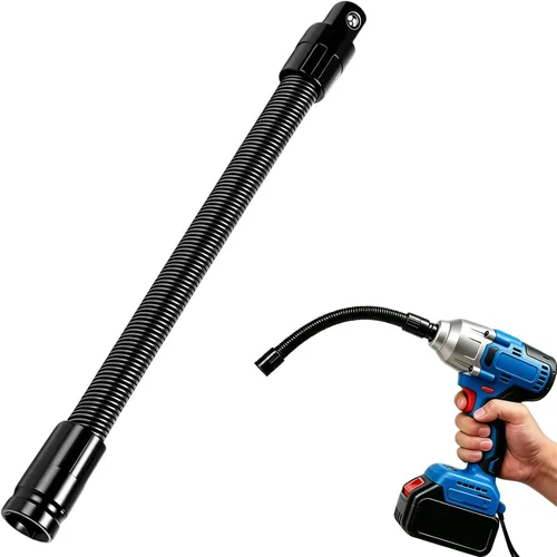 Vista 8 de Extensor de extensión de eje flexible de 1/2, extensor giratorio de 360° para trinquete y llave eléctrica, herramienta de accionamiento manual