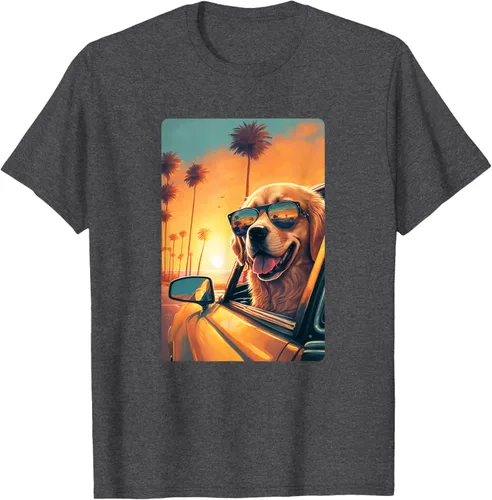 Vista 39 de Golden Retriever - Camiseta divertida de Golden Retriever con lentes, Negro
