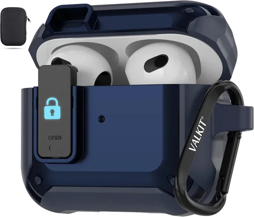 Vista 13 de for Airpods Pro 2 Case Cover with Magnetic Lock Lid, Black