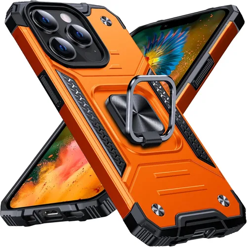 Vista 89 de Anqrp Funda resistente para iPhone 6/7/8/SE/SE2 con soporte de anillo mejorado y agarre, grado militar, a prueba de golpes, resistente y robusta