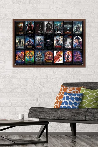 Vista 2 de Trends International Marvel Avengers: The Infinity Saga - Póster de pared de una hoja, 34 pulgadas de largo x 22.4 pulgadas, versión enmarcada