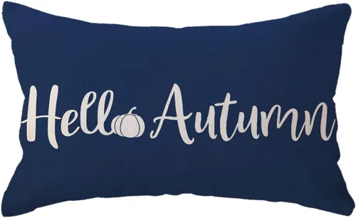 Vista 9 de ULOVE LOVE YOURSELF Hello Pumpkin - Funda de almohada lumbar de 12 x 20 pulgadas, decoración de otoño, funda de cojín rectangular decorativa