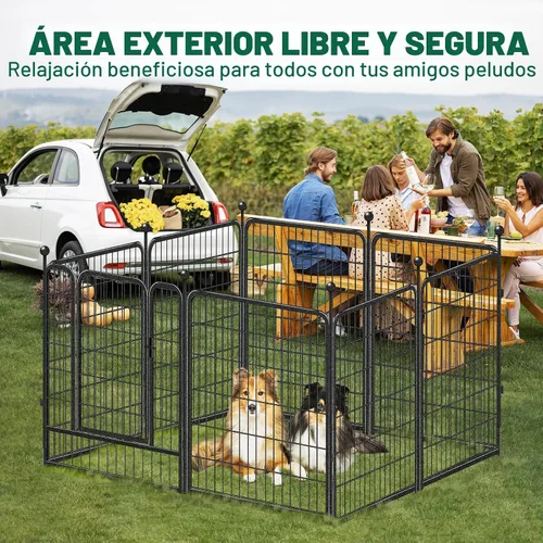 Vista 2 de VISCOO - Corralito para perros al aire libre, 8 paneles de 40 pulgadas de metal de alta resistencia Pet Fence for Large/Medium/Small Dogs, with