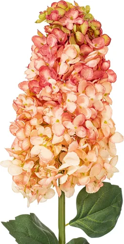 Vista 2 de Vickerman Espray de hortensias de cono artificial de salmón de 35.5 pulgadas, 2 por bolsa.