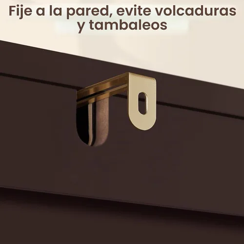 Vista 7 de Yaheetech Gabinete de Almacenamiento Sobre el Inodoro, Estante de Inodoro Independiente con Estantes Ajustables y Puertas de Vidrio Templado