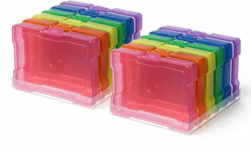 Vista 11 de novelinks 6 cajas de almacenamiento de fotos de plástico de 4 x 6 pulgadas Transparente