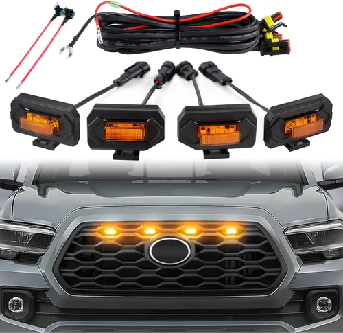 Vista 15 de Seven Sparta 4 luces LED para parrilla con adaptador de fusible compatibles con parrilla delantera Toyota Tacoma TRD Pro OEM 2016-2023