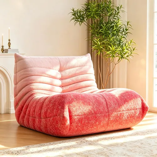 Vista 23 de YVDNHP Puf de espuma viscoelástica, sofá Fireside Togo con almohada