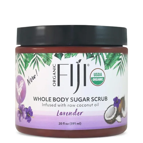 Vista 13 de Organic Fiji Exfoliante para todo el cuerpo - Infundido con aceite de coco, exfoliante de azúcar para una piel suave y suave, exfolia y restaura