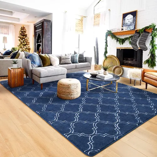 Vista 3 de HOMORE Alfombra peluda de espuma viscoelástica de 5 x 8 pies para dormitorio de niños, alfombra moderna y esponjosa para sala de estar, decoración