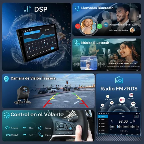 Vista 4 de Hodozzy Estéreo de coche 4G+64G para Ford F-150 2009-2012, Android 9 pulgadas pantalla táctil Radio F150 con Carplay inalámbrico y Android Auto