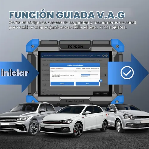 Vista 3 de TOPDON Herramienta de escaneo bidireccional Phoenix Lite 2, escáner OBD2