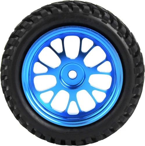 Vista 9 de DAUERHAFT 4 neumáticos RC Crawler, neumáticos RC de 1. 7 pulgadas, neumáticos de goma RC, neumáticos de automóvil 1/18, neumáticos y ruedas RC