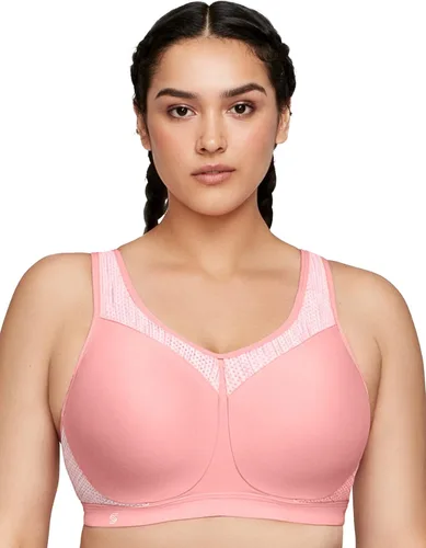 Vista 11 de Full Figure Plus Size High Impact Wonderwire Sports Bra Underwire #9066 Negro
