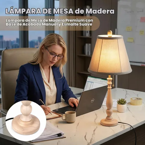 Vista 4 de LALISU Lámparas de mesa rústicas de granja para sala de estar, lámpara de noche bohemia de 24.41 pulgadas con interruptor de cadena para mesitas