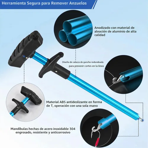 Vista 6 de XBLACK Kit de herramientas de pesca, alicates de pesca, pinza de pescado, báscula de pesca, herramientas de agarre de pescado, equipo de pesca 6