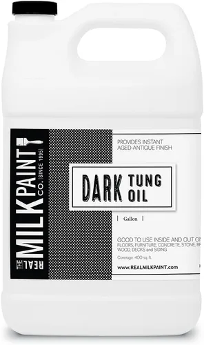 Vista 7 de Real Milk Paint, Aceite Dark Tung para acabado de madera, tablas de cortar, muebles de exterior, bloques de carnicero, pisos de madera, grado