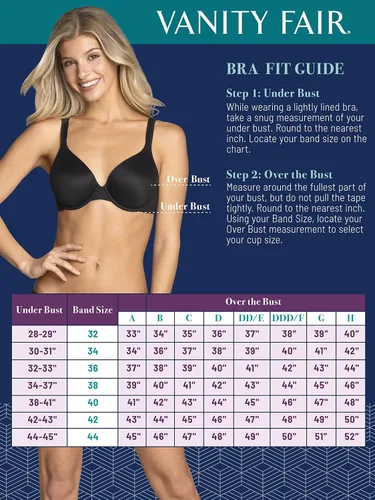 Vista 5 de Vanity Fair Women's Perfect T-Shirt Bra, Body Shine Full Coverage, Lightly Lined Cups up to DD