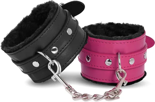 Vista 8 de Rbenxia Esposas de muñeca para adultos de cuero PU cinturón de sujeción de esposas Adjustable Handcuffs Ankle Bracelets,SM,Bondage Fetish