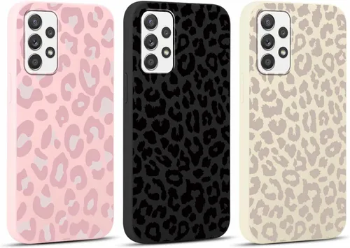 Vista 74 de Pack de 2 fundas con estampado de guepardo para Samsung Galaxy A03s 4G de 6.5", fundas de diseño de patrón de leopardo de lujo, de silicona suave
