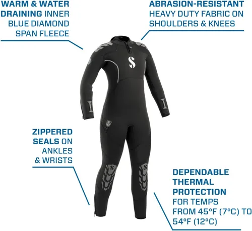 Vista 5 de SCUBAPRO Everflex Yulex - Vaporizador de buceo, mujer, 7.5/0.197 in