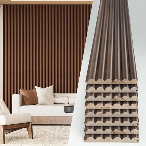 Vista 15 de Art3d Paneles de pared de madera de listones para decoración de interiores y techos, paquete de 4 muestras, 6 x 5.7 pulgadas.