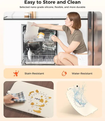 Vista 3 de Tapete impermeable para calentar alimentos, bandeja de calefacción eléctrica que cambia de color con control de temperatura de 6 niveles