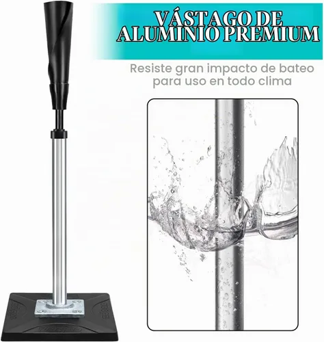Vista 6 de Zdgao Batting Tee for Baseball/Softball, Adjustable Height 25" to 37