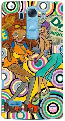 Vista 42 de MSOJ1C-ABWH-151-M827 Cute Dancers, Circle and Yellow Back Design by Artwork/for Xperia J1 Compact D5788/MVNO Smartphone (SIM Free Device)