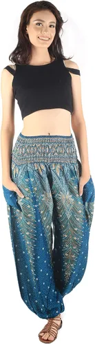 Vista 3 de Pantalones bohemios, pantalones harem, de yoga, para mujer, para la playa