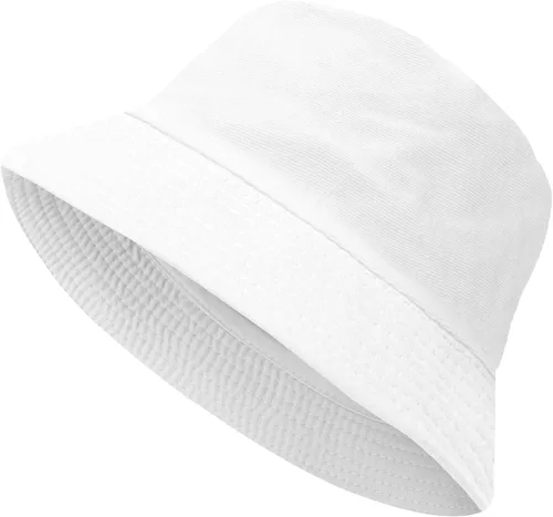 Vista 59 de PFFY Bucket Hat for Women Men Cotton Summer Sun Beach Fishing Cap
